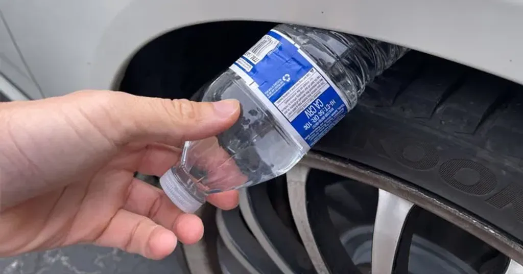 Why Place a Water Bottle on Car Tire